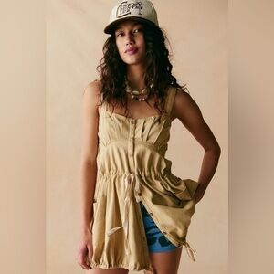 Free People Taste of Sunlight Tunic in Biscotti size Large NWT